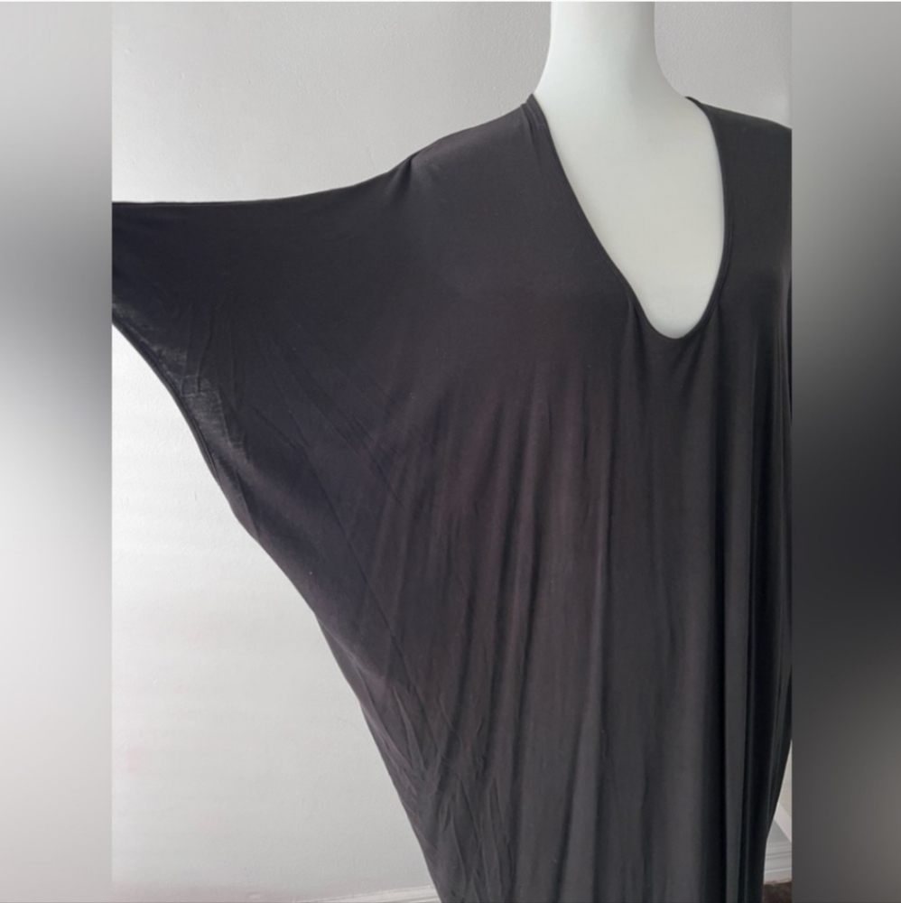 Barefoot Dreams Luxe Milk jersey kaftan black - Picture 3 of 16